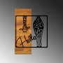 Wallity Hello Accesorio Decorativo de Pared en Negro y Nogal Claro